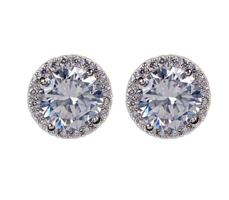Fashionable round full stud earrings