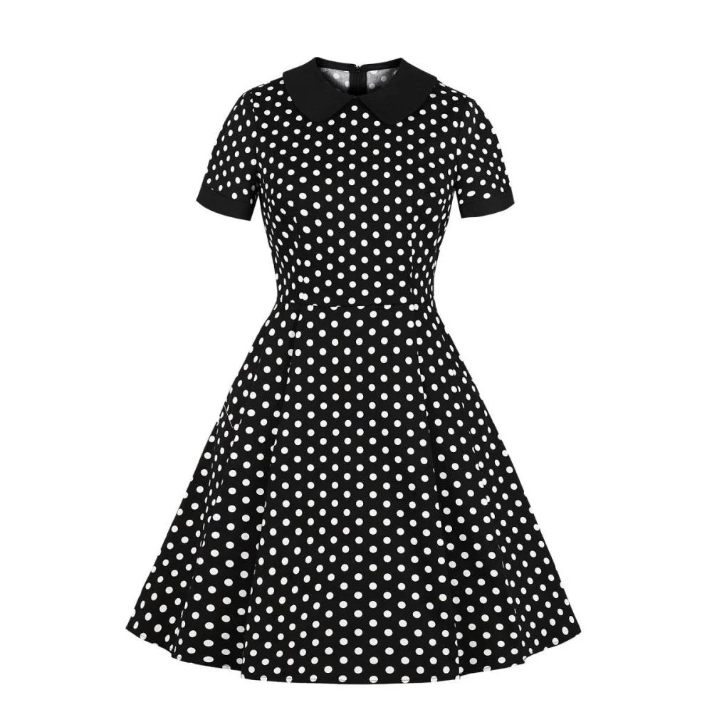 Polka Dot women's slim and fashionable large dress