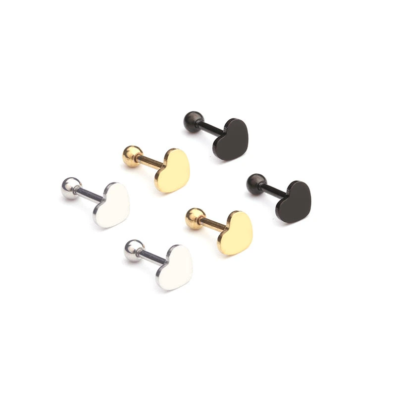 European and American ear piercing stainless steel wire cut stud earrings