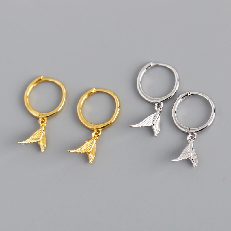 Fishtail Earrings Temperament Versatile Personality