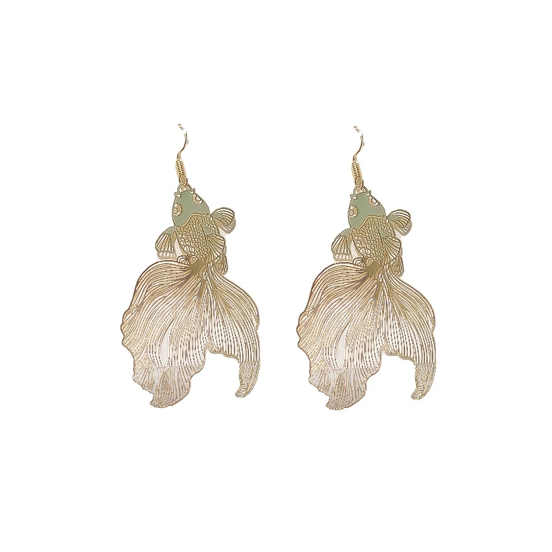 Lucky Koi Earrings with Exaggerated Temperament