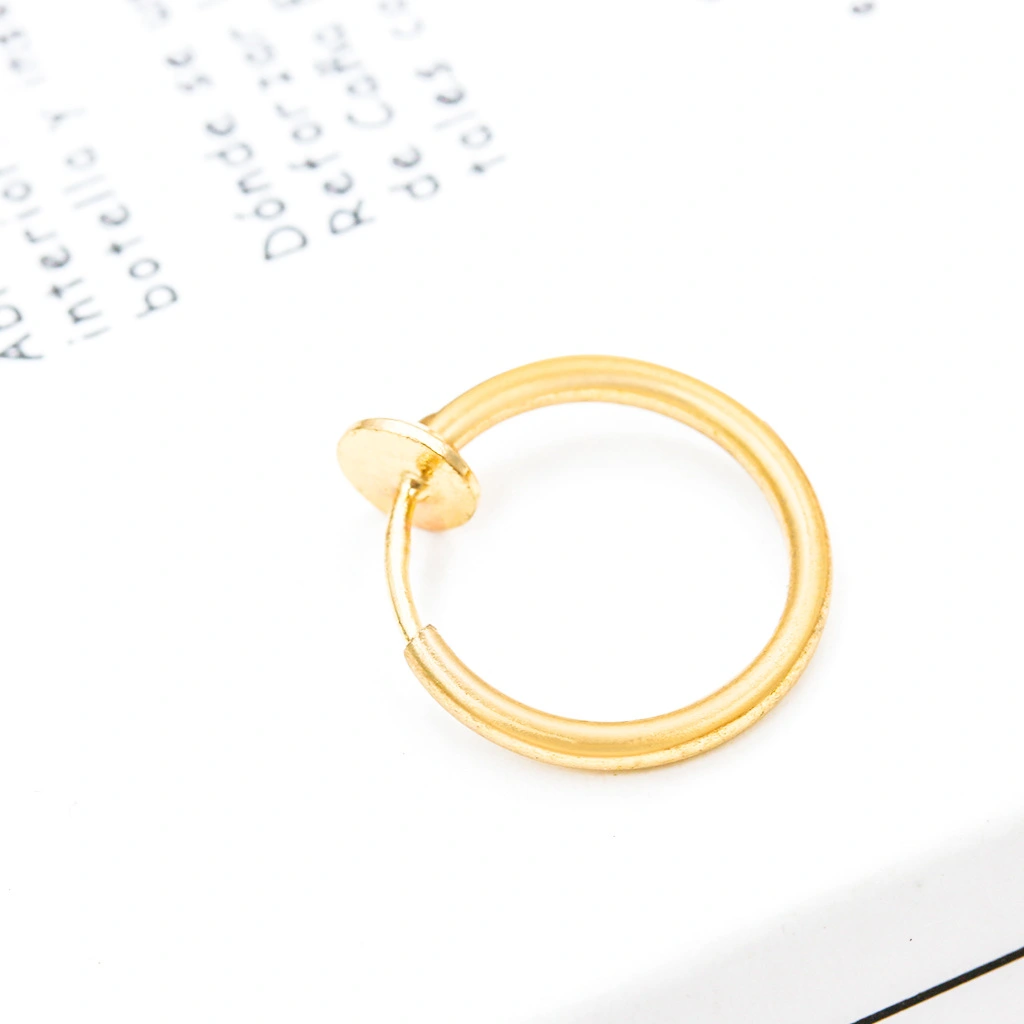 No piercing ear clip nose ring