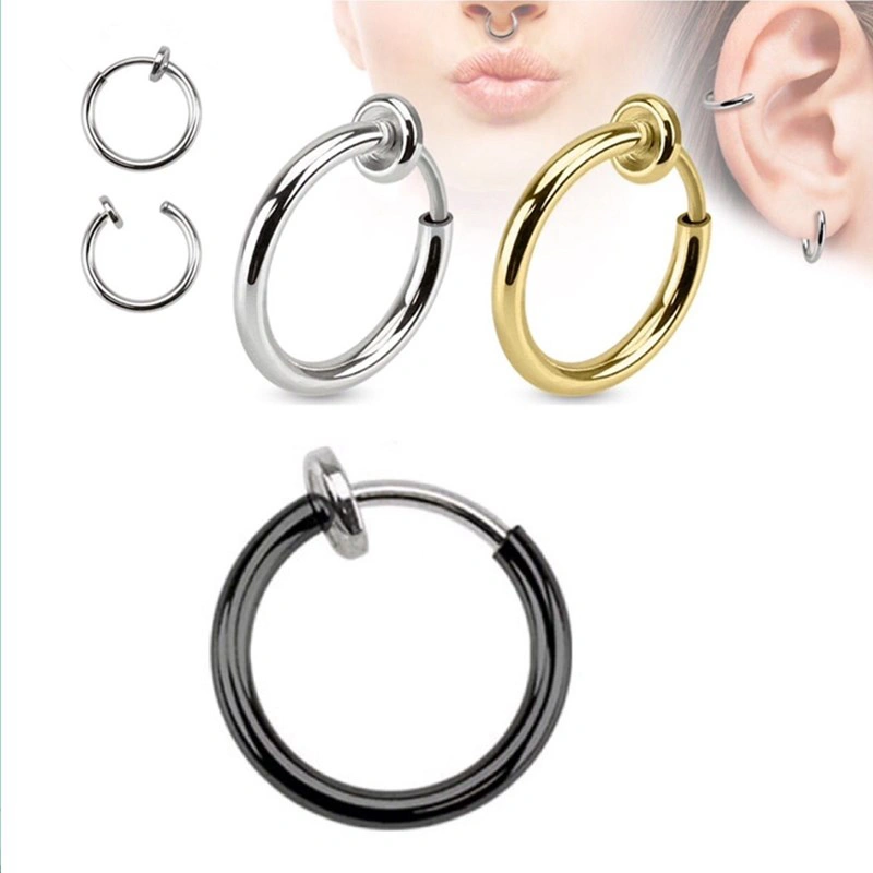No piercing ear clip nose ring