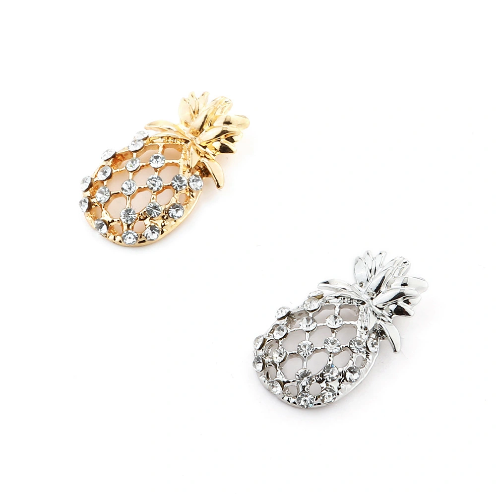 Hollow pineapple accessories fruit earrings Europe and the United States high-grade alloy diamond stud earrings