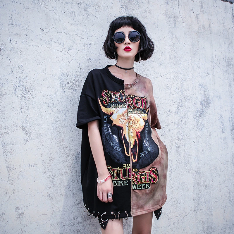 Hip-hop street fashion print tops