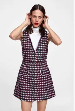 Belted woven dress