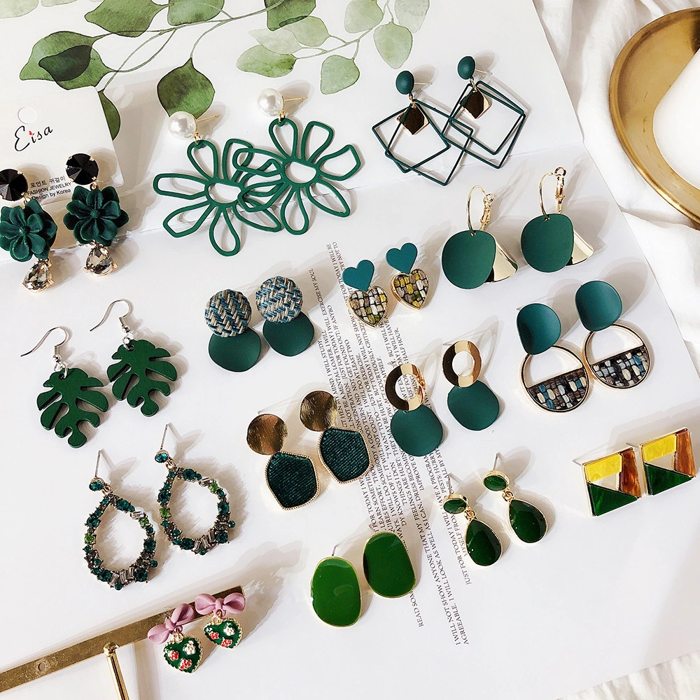 Vintage green earrings