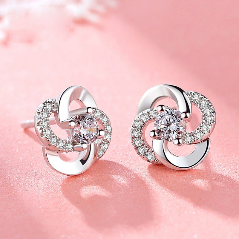 Twisted flower earrings