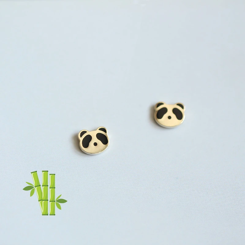 Giant panda earrings