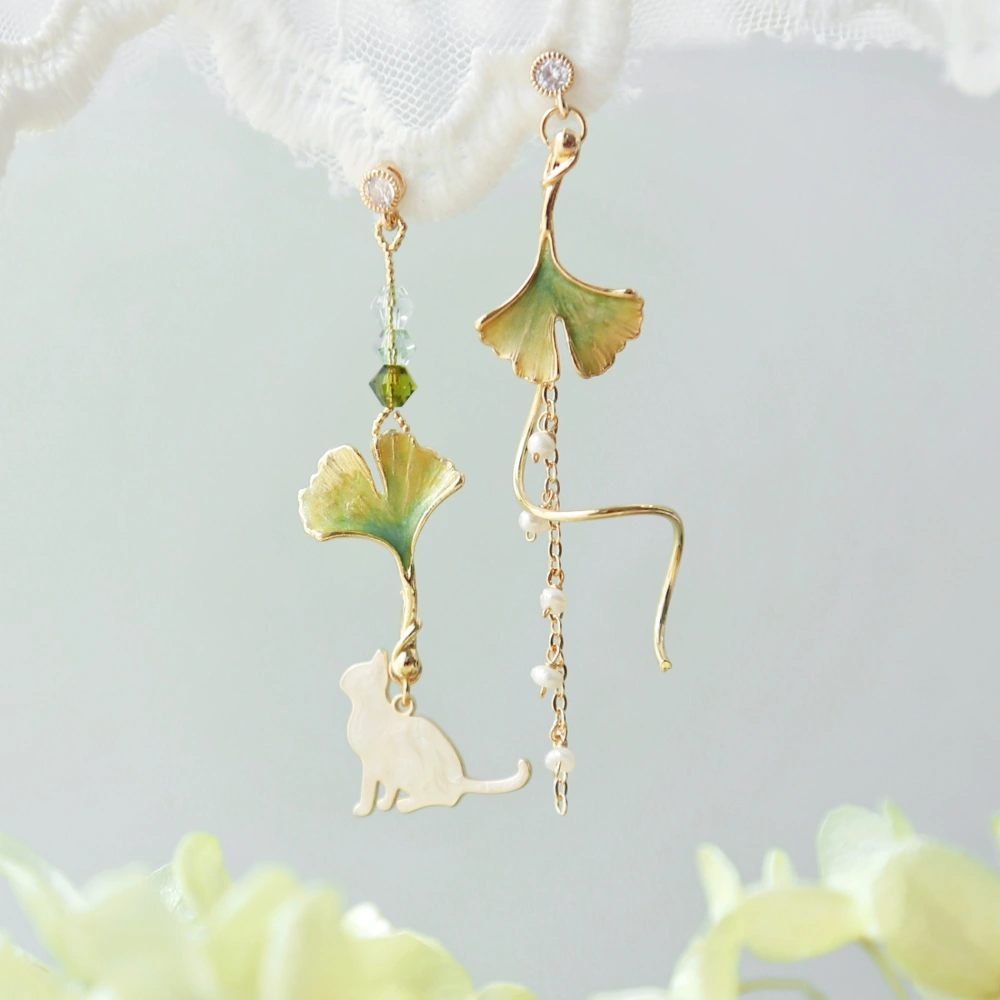 Ginkgo cute sweet ins style earrings ear clips