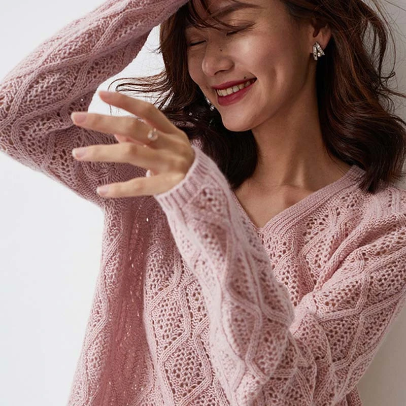 Spring And Autumn Loose Wool Sweater Women
