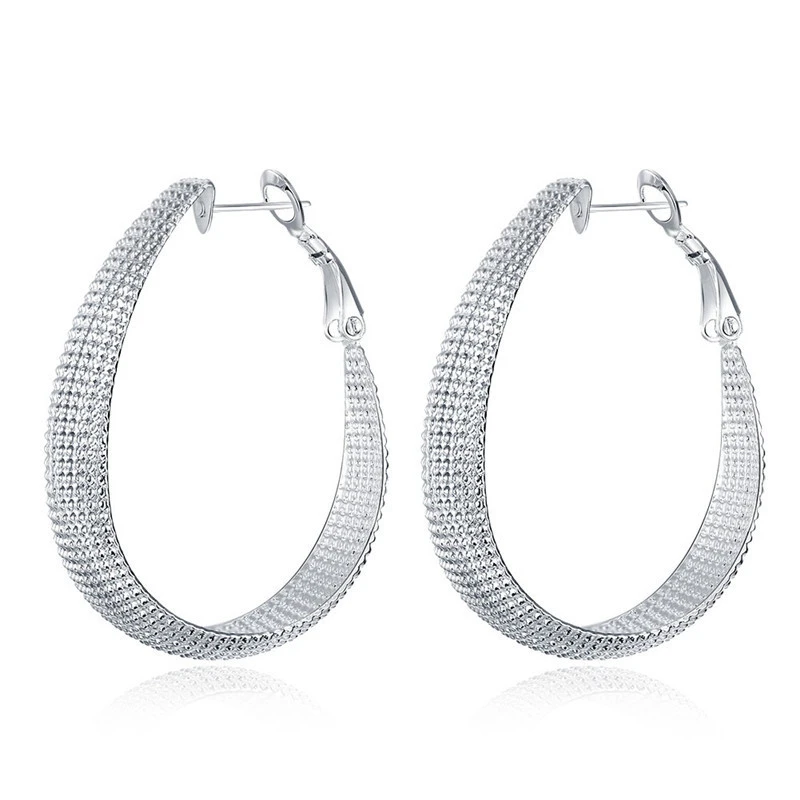 Fashion Creative Frosted Face Large Hoop Earrings