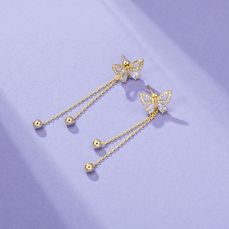 Gold earrings with Xuping jewelry