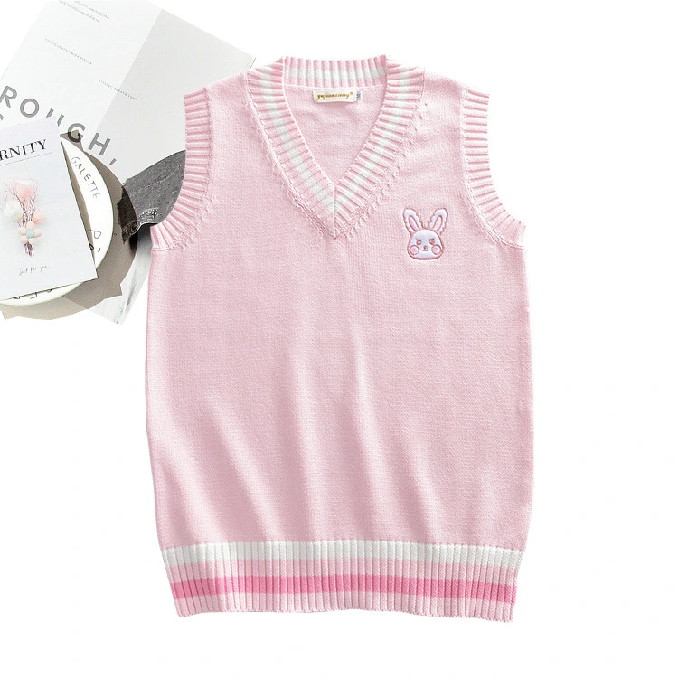 Jk Uniform Knit Sweater V-neck  Sweater Vest Cute