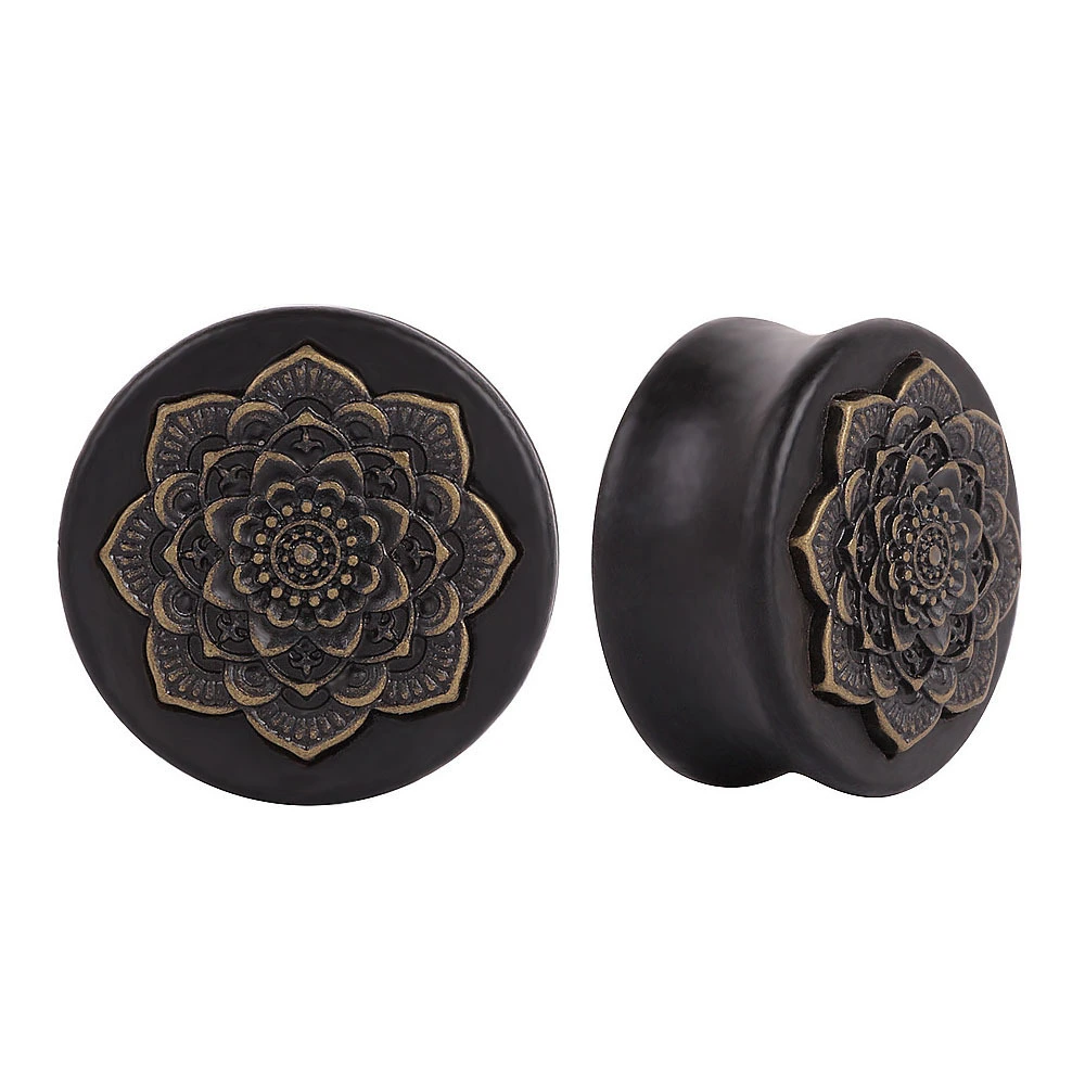 Mandala flower ear expander