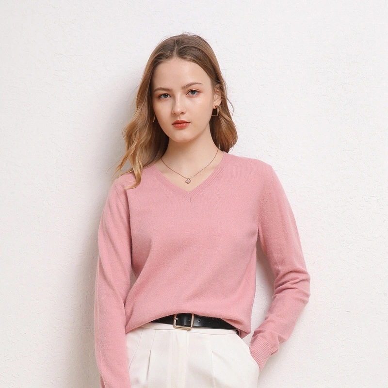 Wool Turtleneck Pullover Cardigan Pure Color Base Knitted Sweater Women