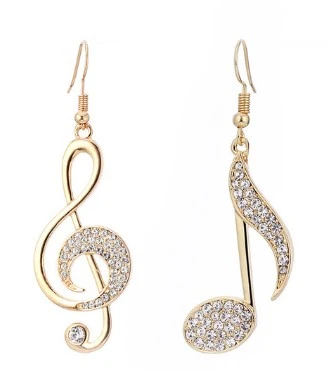 Elegant temperament with diamond notes Earrings