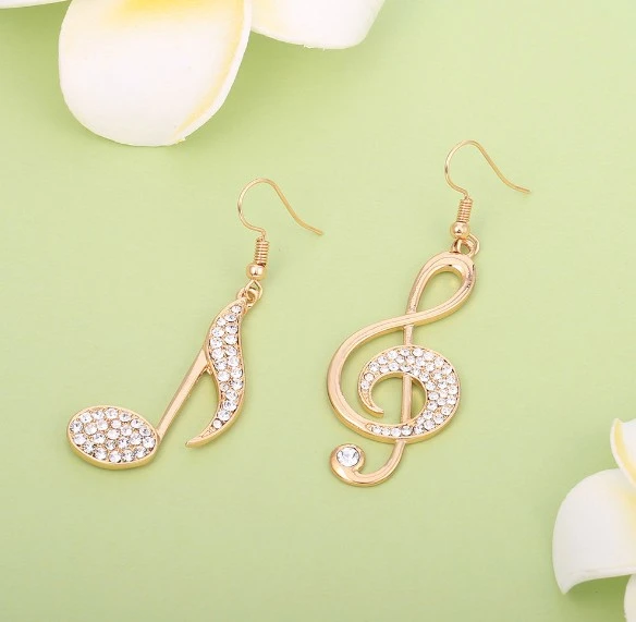 Elegant temperament with diamond notes Earrings