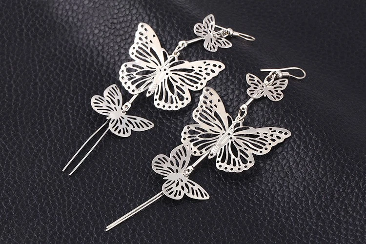 Tassel butterfly earrings