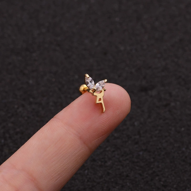 Golden Gecko Stud Earrings