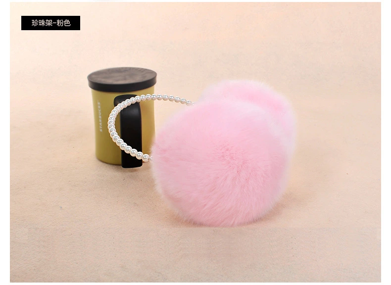 Pearl Ear Cover Ear Cover Plush Imitation Rabbit Hair Ear Cover