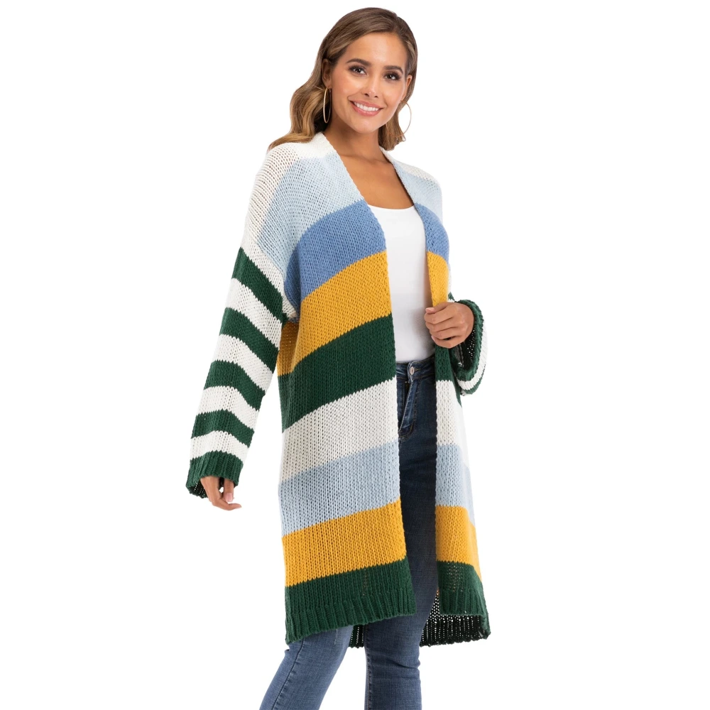 Multicolor striped sweater cardigan