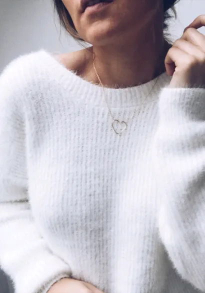Large size women's two wear sexy sweater