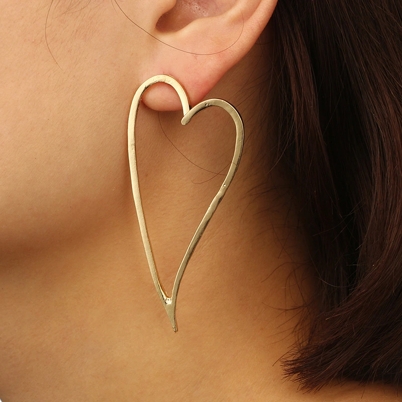 Irregular heart earrings