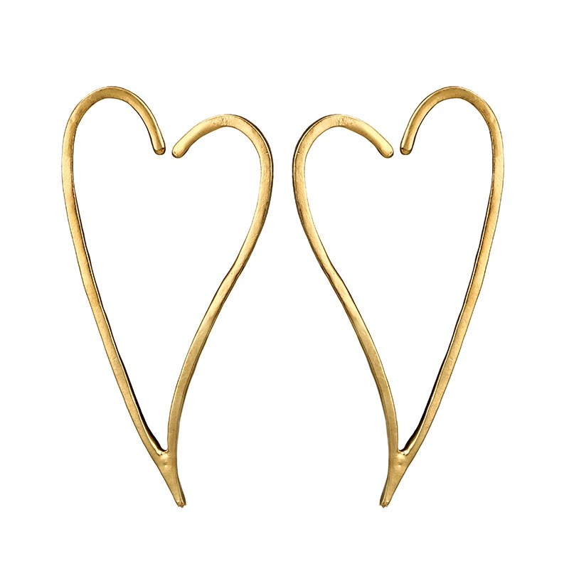 Irregular heart earrings