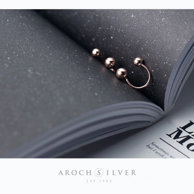 Rose Gold Minimalism Cute Smooth Bead Stud Earrings