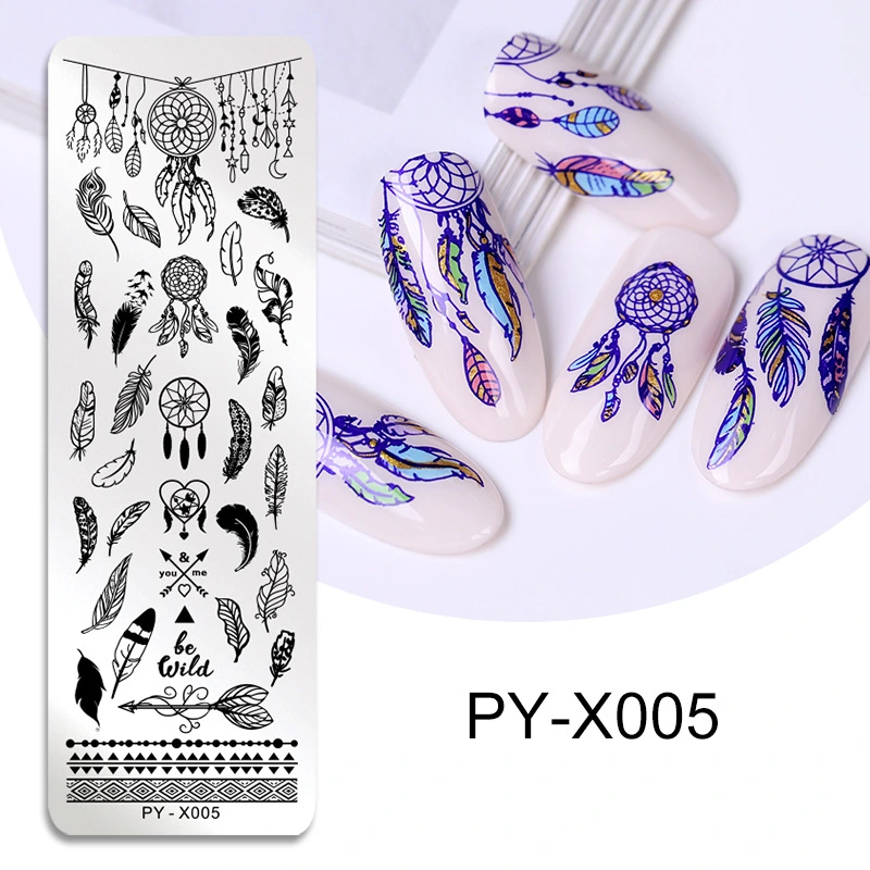New Style Nail Art Stainless Steel Printing Plate Blue Film Steel Plate Plant Flower Painting