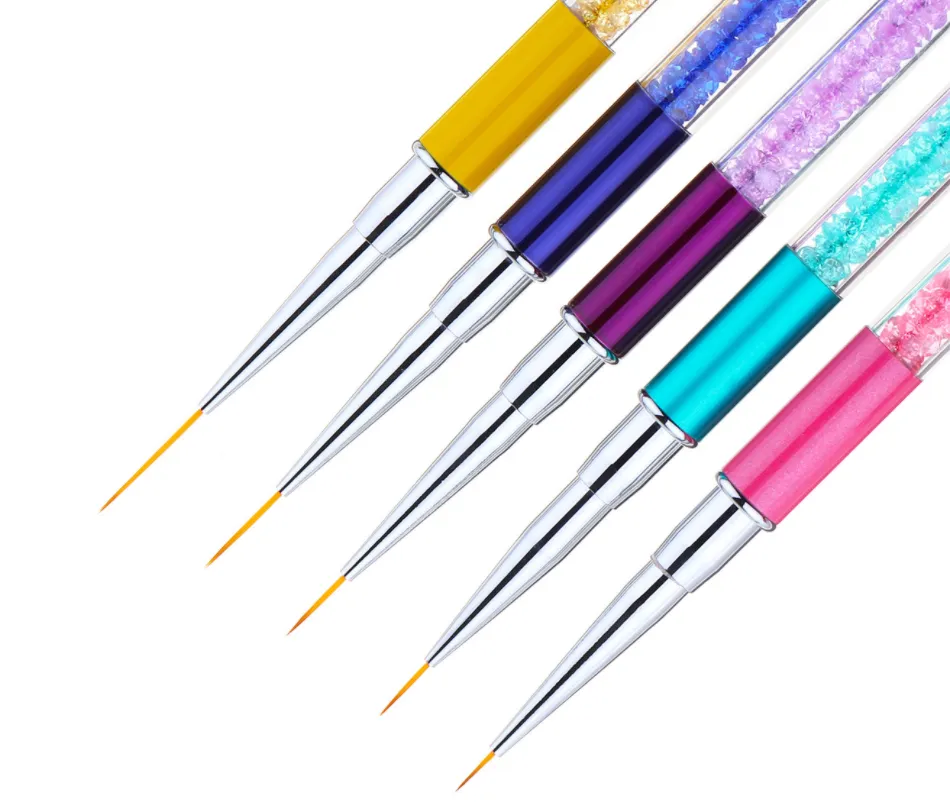 Nail Art Strass Acrilico Liner Brush Linee Francesi Strisce 