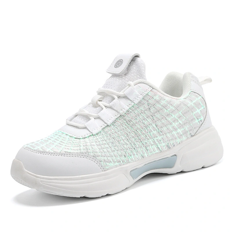 New LED Fiber Optic Luminous USB Charging Light Shoes