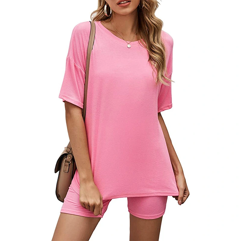 Pure Color Casual Leggings Sports Suit