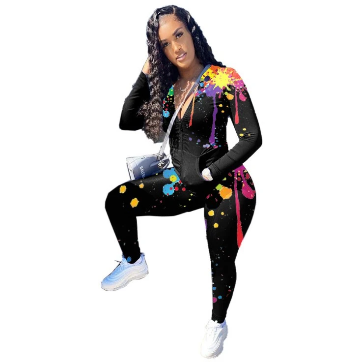 Casual printing suit