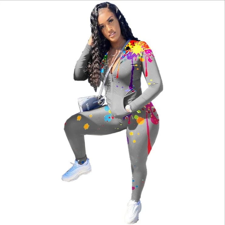 Casual printing suit