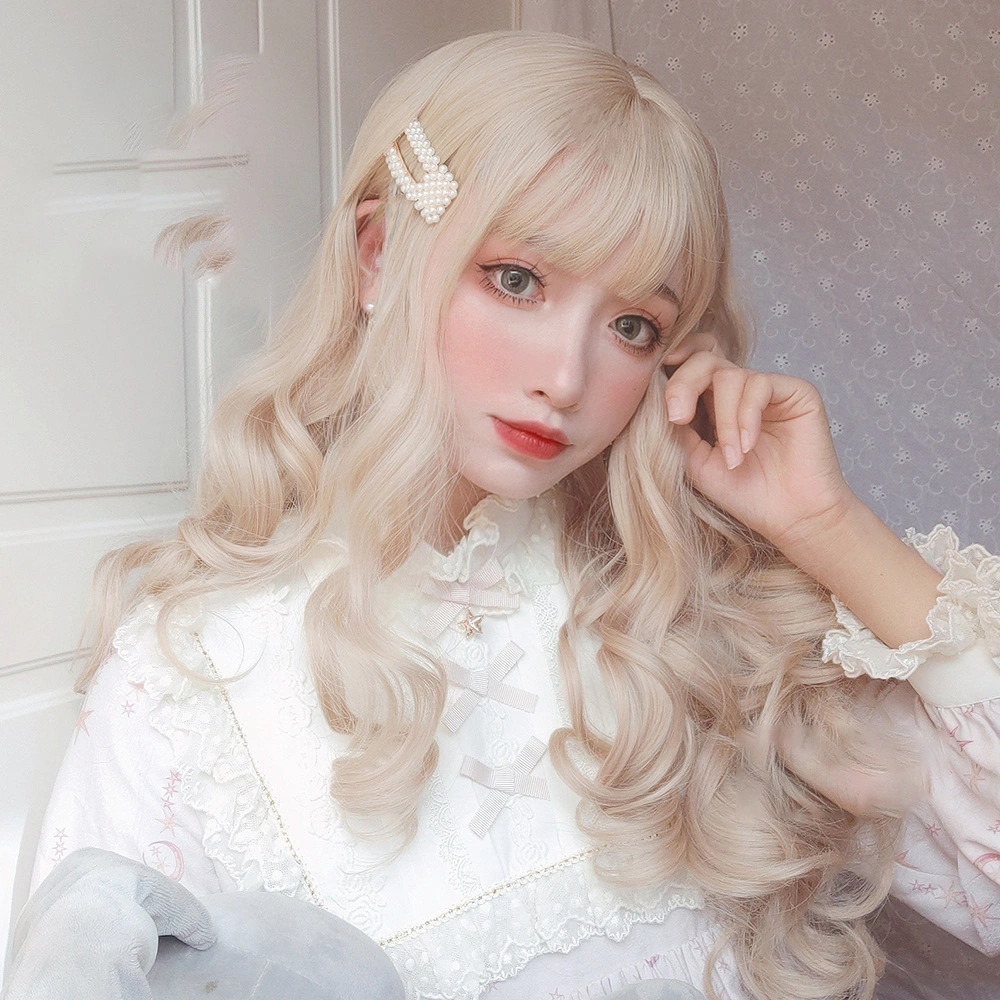 Wig Female Long Hair Lolita Daily Long Curly Soft Girl