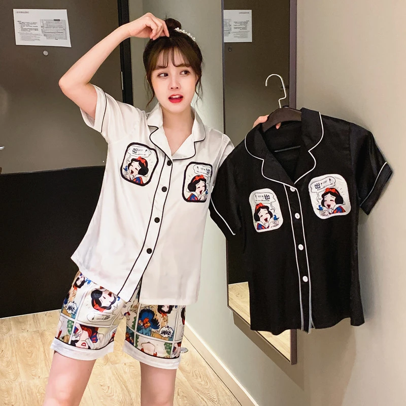 Two-piece silk suit sexy home wear