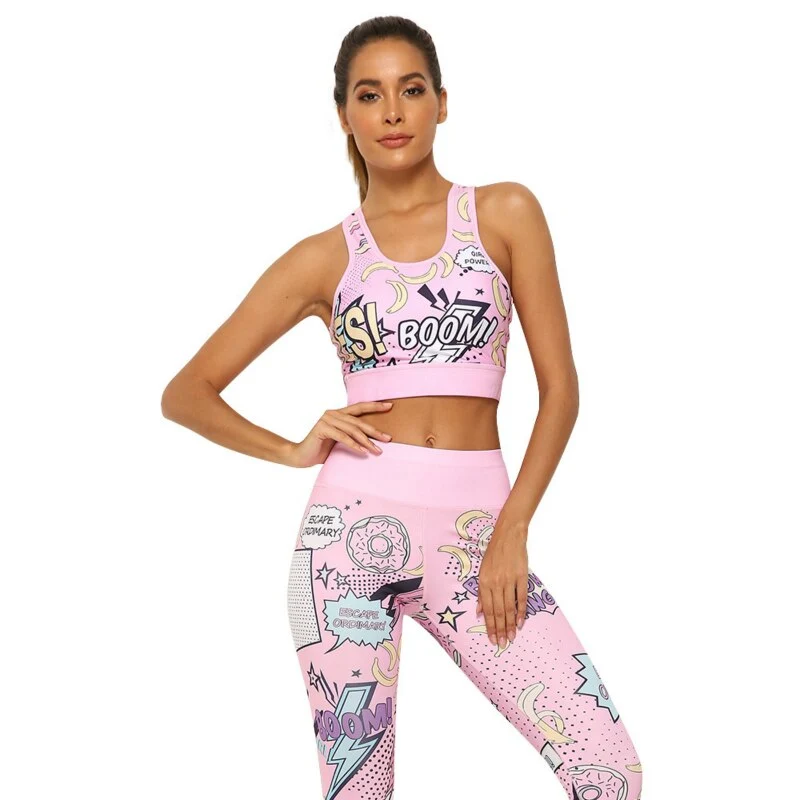 Cartoon yoga pantsuits