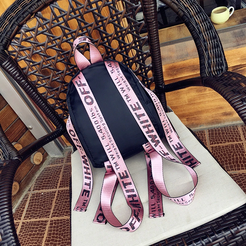 new summer fashion ribbon Nylon Backpack Backpack Capacity solid one generation