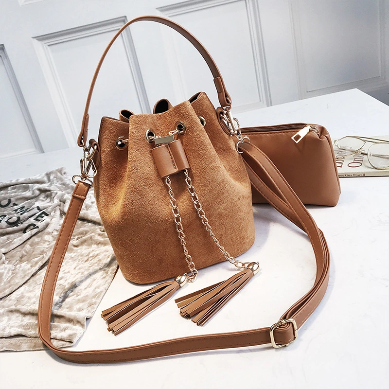 Small bag female new wave retro chain bucket bag Korean version of the wild shoulder bag shoulder bag Messenger