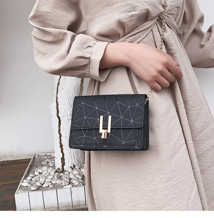Chain bag Y lock crack small square bag