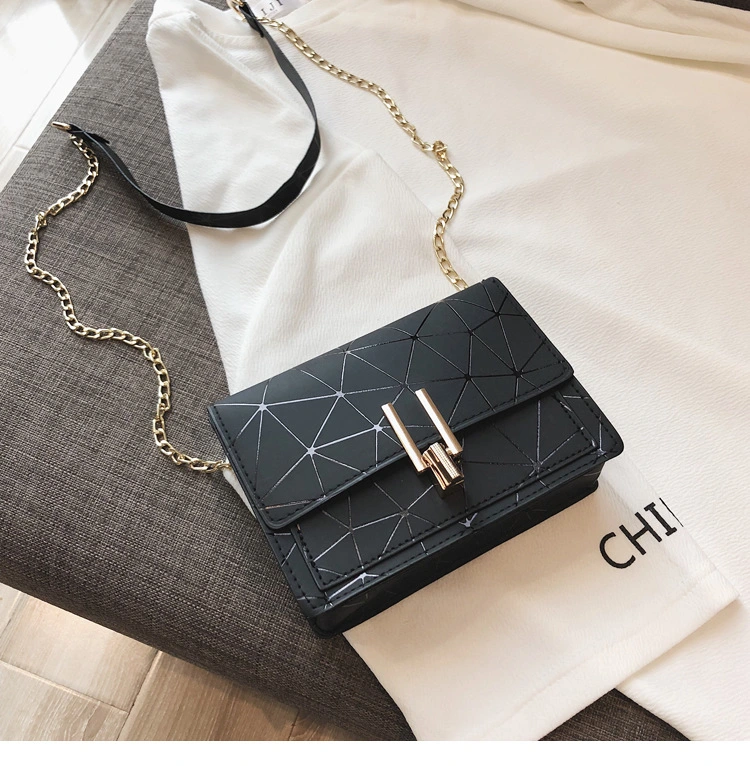 Chain bag Y lock crack small square bag