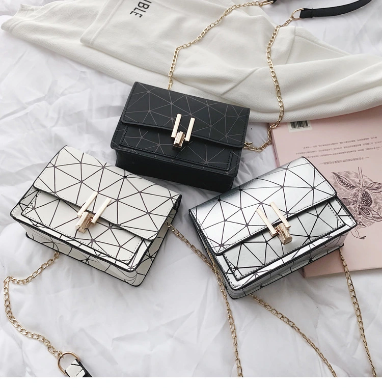 Chain bag Y lock crack small square bag