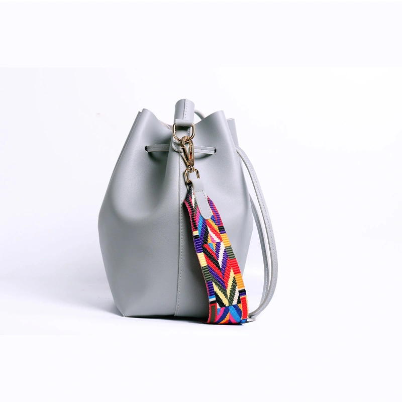 Ribbon Drawstring Bucket Bag