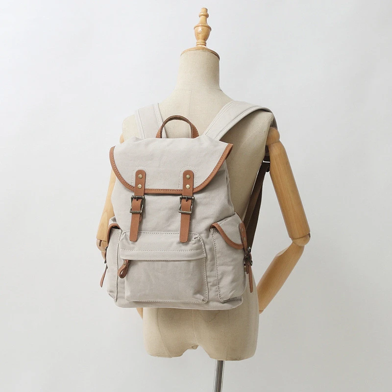 Thick canvas backpack