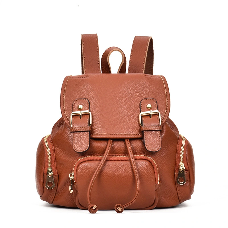 Backpack top layer cowhide bag and single shoulder bag