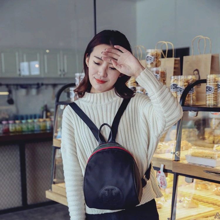 2021 female fashion Oxford cloth Fan Bingbing with Nylon Backpack striped bag manufacturers selling one generation