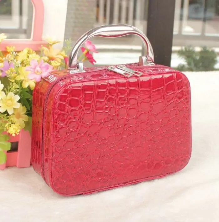Stone pattern portable cosmetic bag
