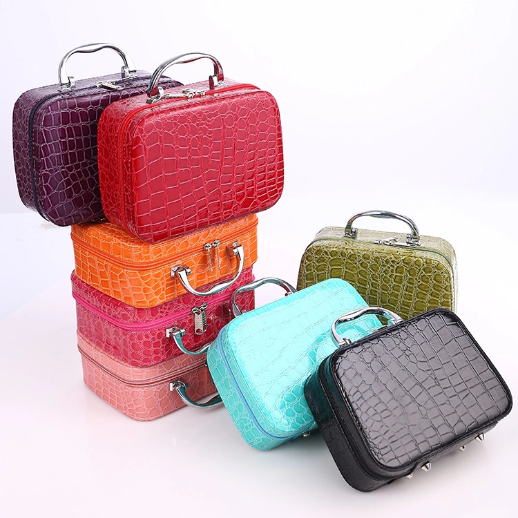 Stone pattern portable cosmetic bag